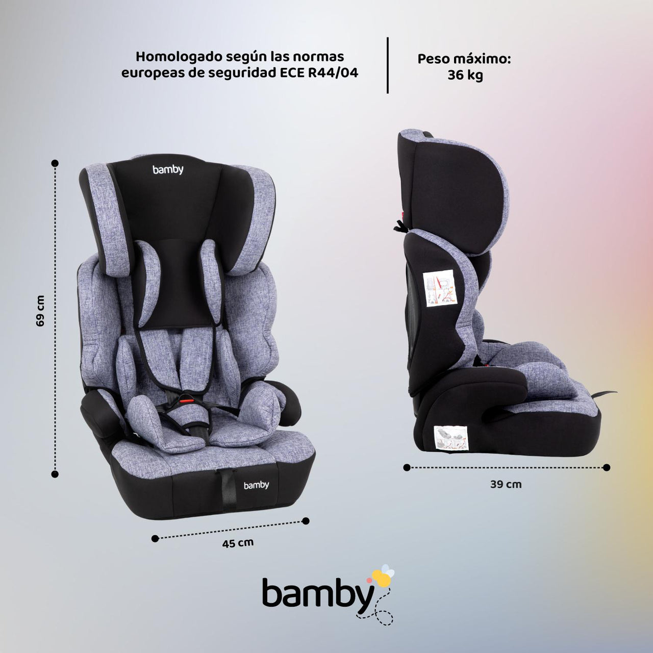 Autoasiento Para Carro Silla de Bebe Seguridad 9 meses A 11 Años