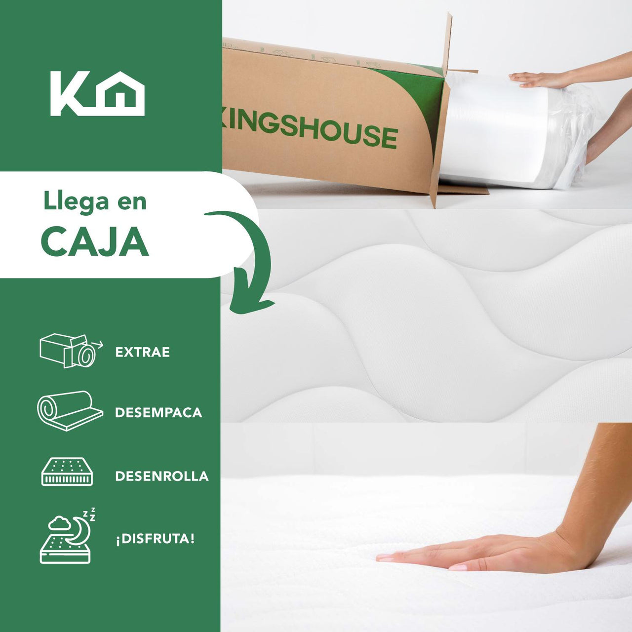 Colchon Matrimonial En Caja 15cm Alto KingsHouse