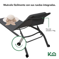 Thumbnail for Camastro Exterior Textileno Reclinable Silla de Playa Jardin