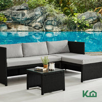 Thumbnail for Sala Exterior Esquinera Izquierda Mueble Jardín Ratan Sofa