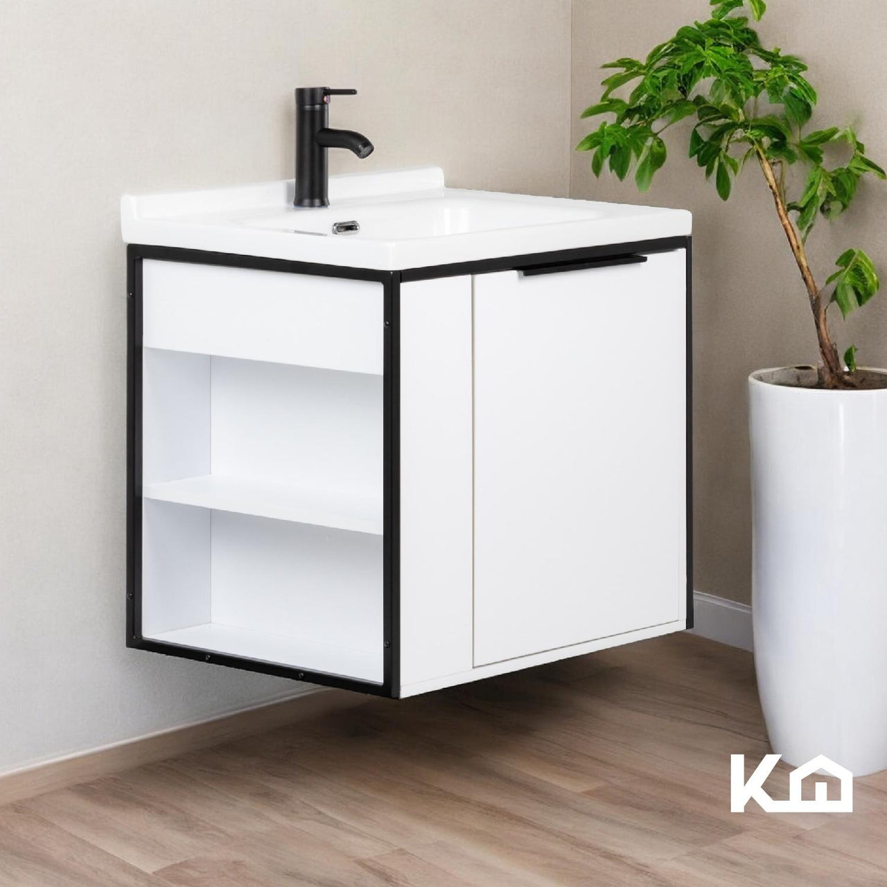 Mueble Gabinete Para Baño Lavamanos Lavabo Ovalin Con Repisa