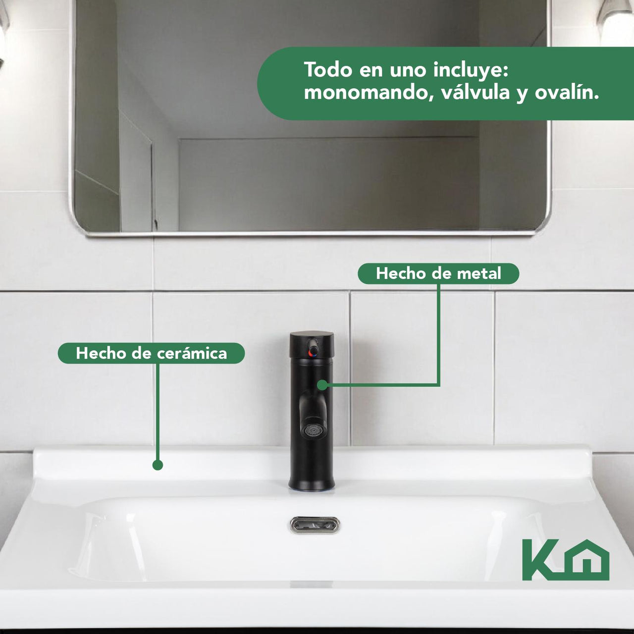 Mueble Gabinete Para Baño Lavamanos Lavabo Ovalin Con Repisa