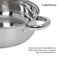 Thumbnail for Batería De Cocina 7 Piezas Acero Inoxidable Tricapa Colorhome