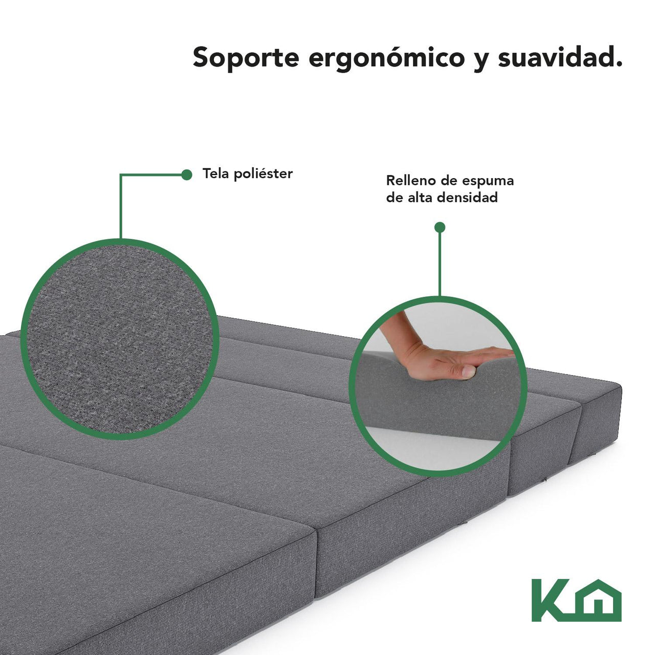 Sofa Cama Sillon Plegable Matrimonial 2 en 1 Colchón Sala