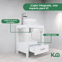 Thumbnail for Mueble Gabinete Para Baño Lavamanos Lavabo Ovalin Toallero