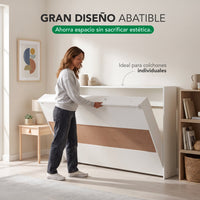 Thumbnail for Base Cama Individual Abatible Blanca KingsHouse Desmontable