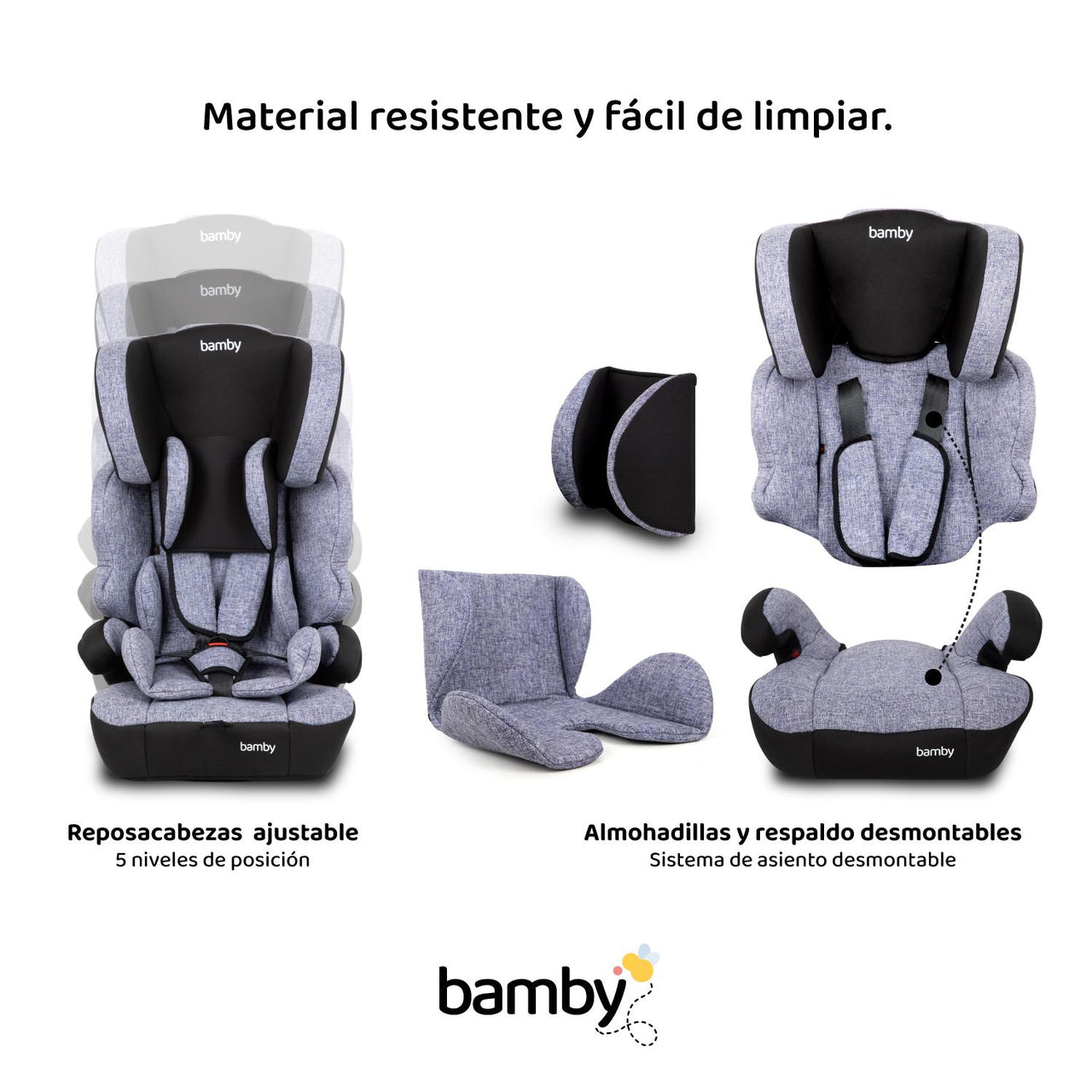 Autoasiento Para Carro Silla de Bebe Seguridad 9 meses A 11 Años