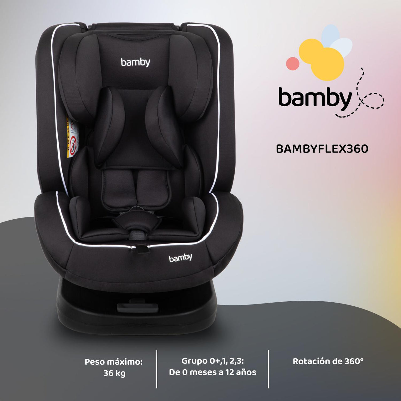 Autoasiento 360 Para Carro Con Sistema Seguridad Coche Bebes