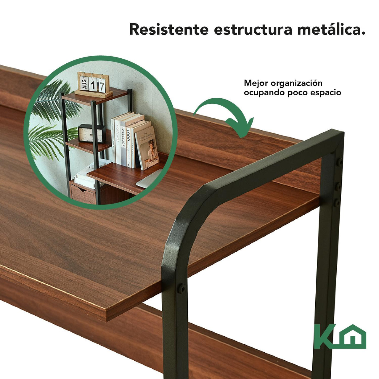 Escritorio Con Repisas y Cajones Para Computadora Estudiante