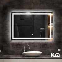 Thumbnail for Espejo Con Luz Led Rectangular Encendido Touch Baño Pared