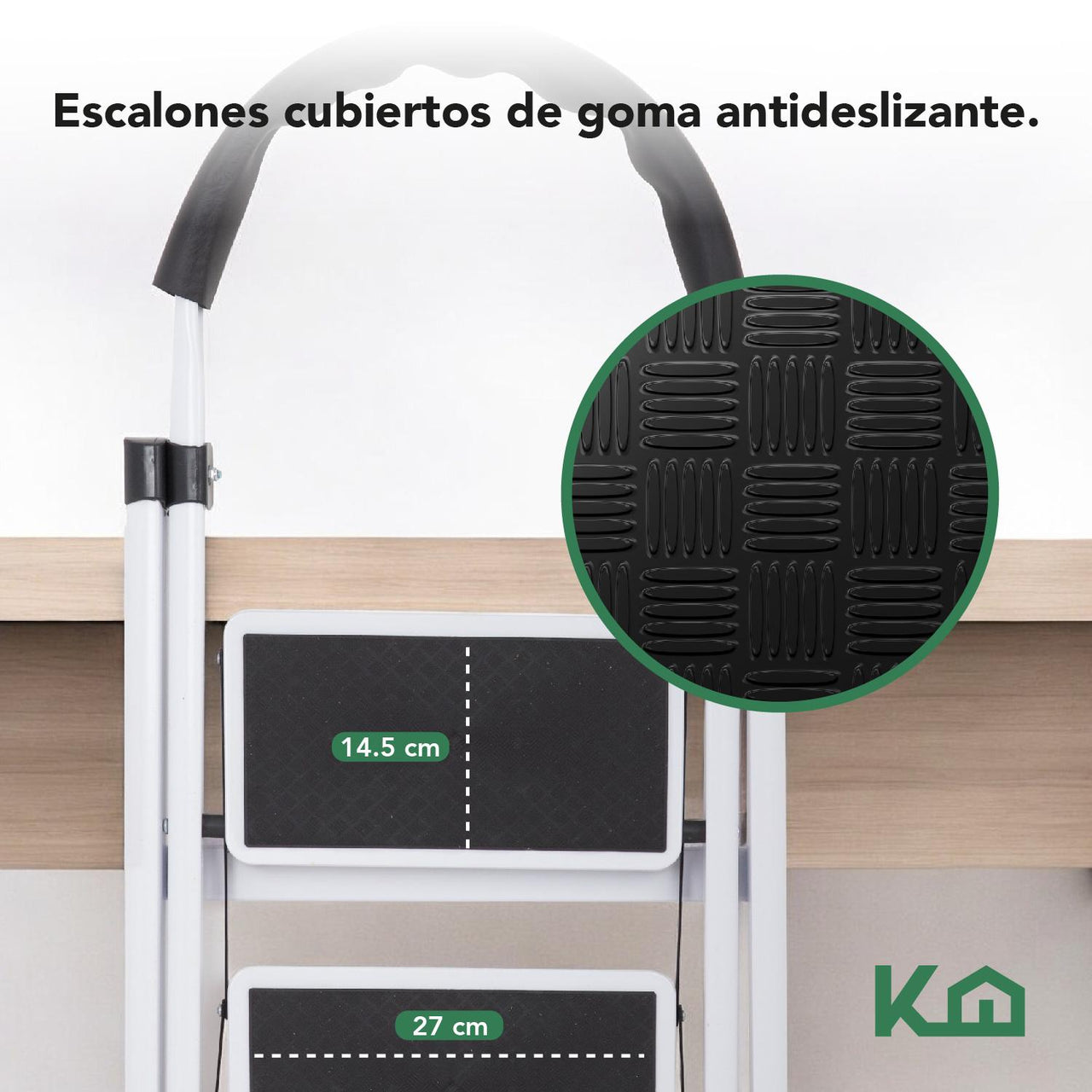 Kit Escaleras Plegables De Acero 2 y 4 Peldaños KingsHouse