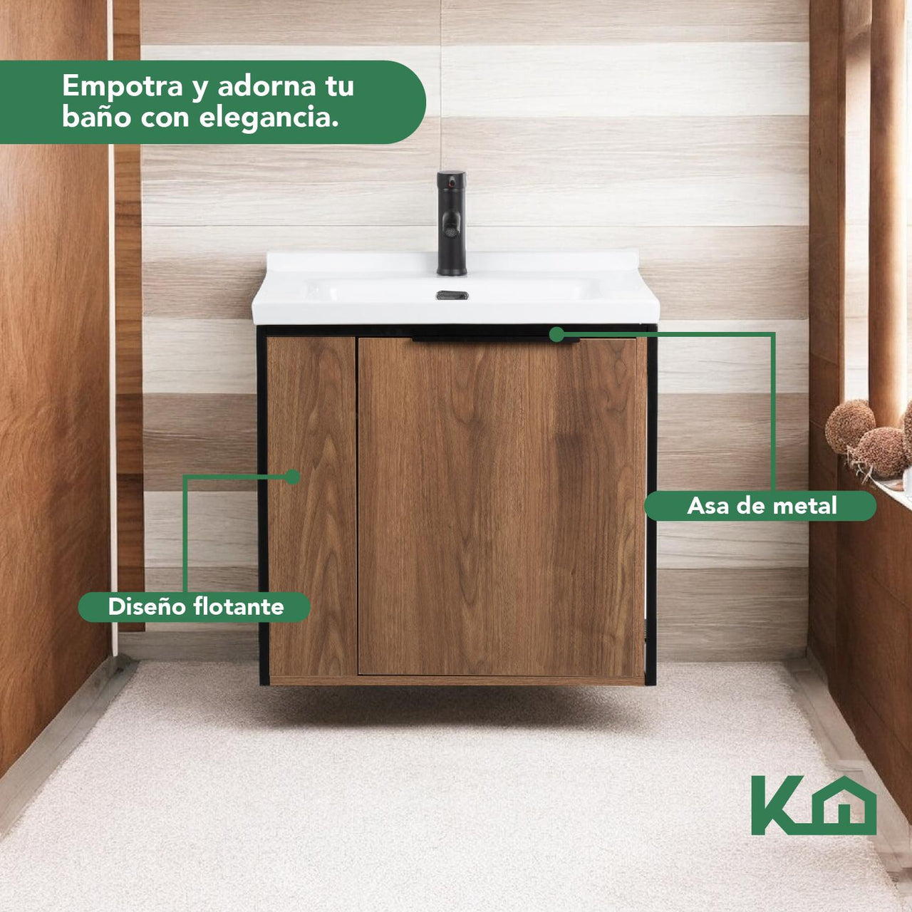 Mueble Gabinete Para Baño Lavamanos Lavabo Ovalin Con Repisa