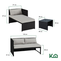 Thumbnail for Sala Exterior Esquinera Izquierda Mueble Jardín Ratan Sofa